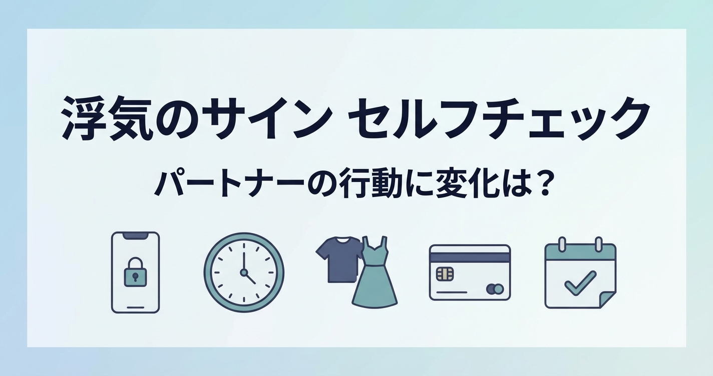 浮気のサイン セルフチェック あなたのパートナーに当てはまるものは？