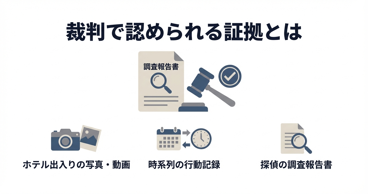 裁判で認められる証拠とは 探偵の調査報告書が決定的な証拠になる理由