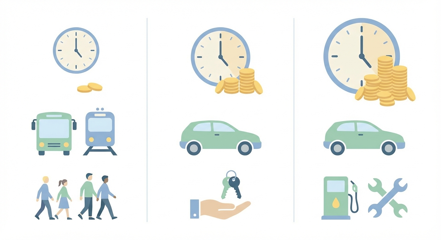 レンタカーとカーシェアの違いと選び方